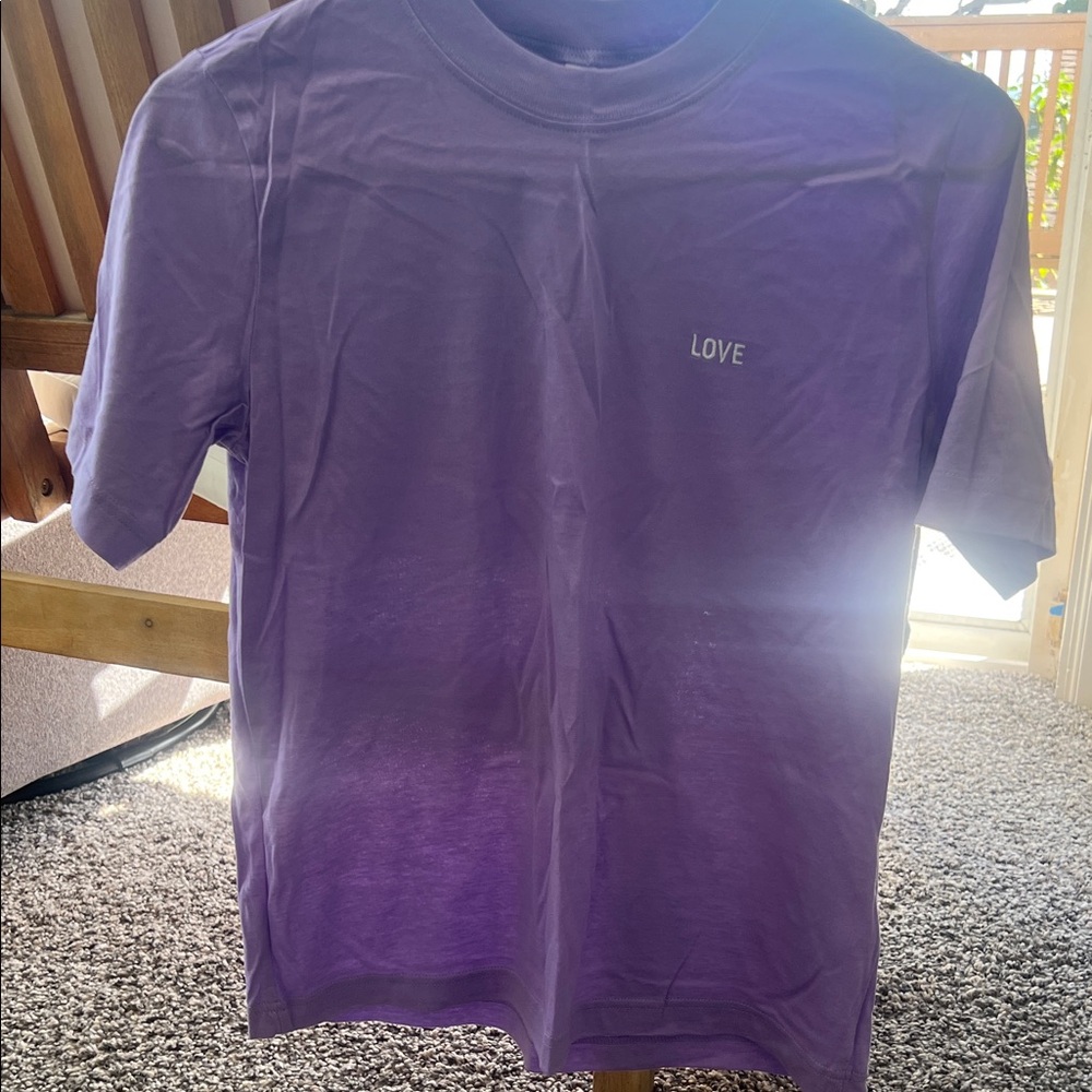 H&M Purple 'LOVE' Short Sleeve Tee